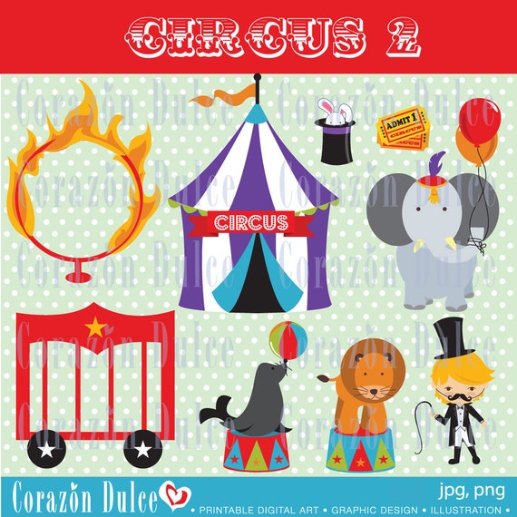 INSTANT DOWNLOAD Circus 2 Clip art Personal and Commercial