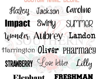 Custom name decal | FREE SHIPPING | Custom label decal | Name label | Personalized Vinyl Name Decal | Vinyl decal | Word sticker