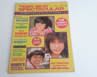 Tiger beat spectacular 1972 david cassidy,osmonds,the jacksons