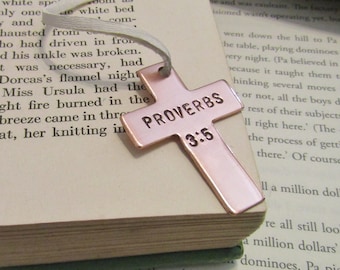 Proverbs 3:5 Trust in the Lord Inspiration Bookmark Baptism Gift from Godmother to Goddaughter Bible Verse Religious Teacher Gift Scripture