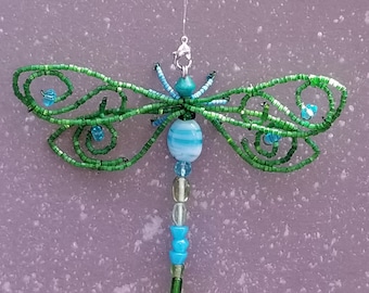 Blue, green dragonfly