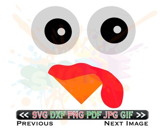 Turkey Face SVG Files for Girls Boys Kids Designs Cricut DXF - Svg Cut Files - Svg Cricut Files - Svg Files for Silhouette