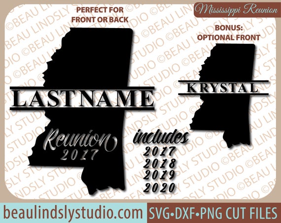 Download Custom Mississippi Family Reunion SVG Cutting File
