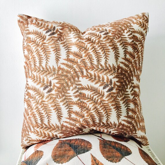 SALE Fern Cushion Cover Botanical Leaves Plant Cushion