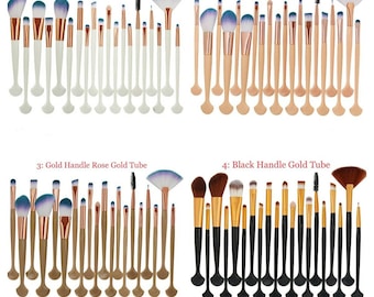 20Pcs Beauty Makeup Brushes Set Power Foundation Eye Shadow Contour Concealer Cosmetic Shell Make Up Brush Tools Kit Maquiagem gift for her