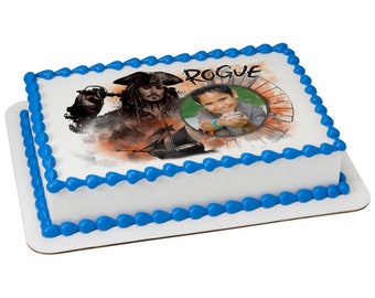 Pirates of the Caribbean Infernal Sea Picture Frame Edible Cake Topper
