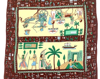 Rare 1920s scarf Egyptian Revival vintage antique
