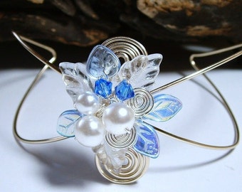 Bracelet Wrist Corsage Sapphire and Ice