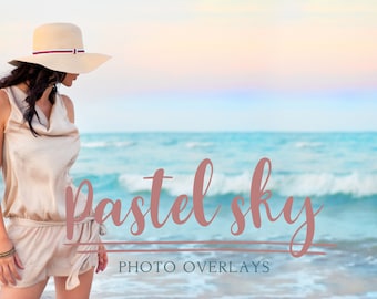Pretty Pastel Sky Overlays, sky overlay, sky overlays, photoshop overlay, cloud overlay