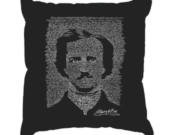 Throw Pillow Cover - Word Art - Edgar Allen Poe - The Raven