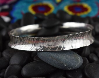 Textured Sterling SIlver Bangle