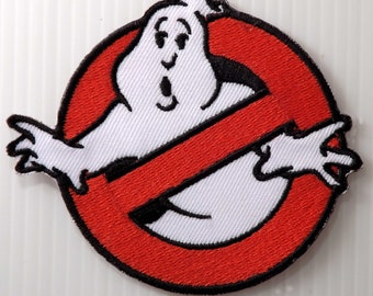 3.1/4"x1 pc. ghost buster ghostbusters embroidered iron sew on patch badge applique arm chest apparel garment jacket