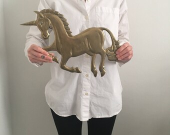 Brass Unicorn Wall Hanging