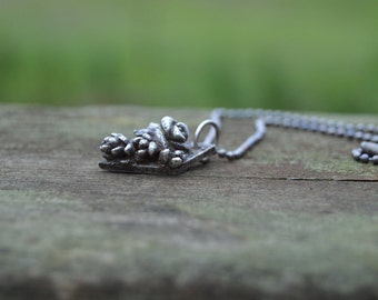 stories of the green and growing - cast sterling silver succulent necklace