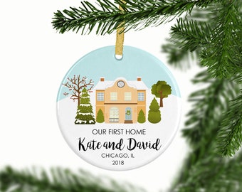 Our First Home Ornament | Personalized Christmas Ornaments | Mr and Mrs | Gift for Couples | Housewarming Gift | New Home Owners