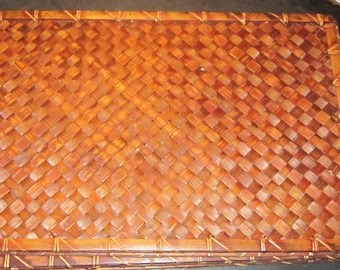 four woven bamboo mats excellent wall decor