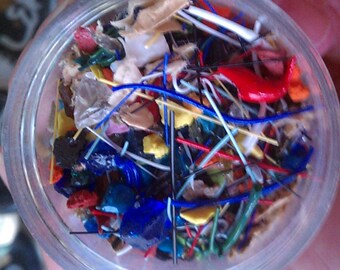 Glass Enamel threads and lumps sampler, Sampler of Thompson Enamels, Glass Enamels for Metal, Glass Enamel for copper, silver, gold