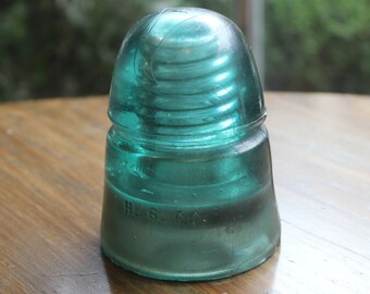 Vintage 1940's Hemingray Blue Insulator