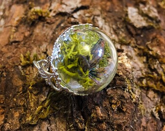 Terrarium, fairy half sphere "feerarium" ring