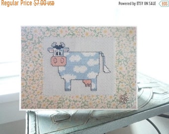 Is That A Cow In The Sky!, Hand Stitched Greeting Card