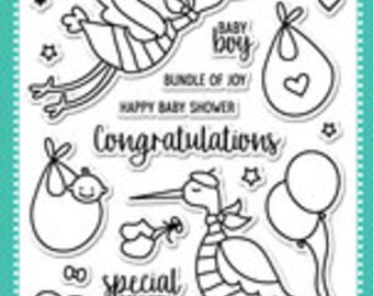 Avery Elle Clear Photopolymer Rubber Stamp Set - special delivery