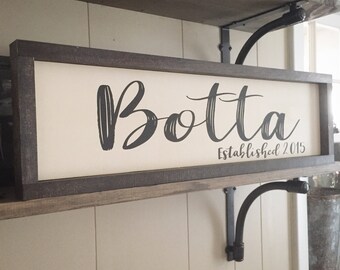 Custom Last Name Wooden Home Sign