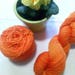 100g socks wool dyed in orange hand