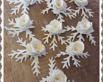Romantic Roses - faux leather roses 10 pcs.