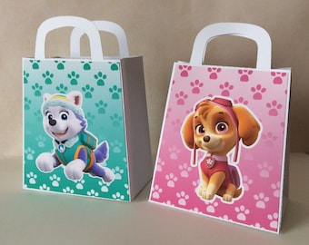 Paw Patrol Favor Bag 10 CT, Loot Boxes, Paw Patrol Table Decoration.