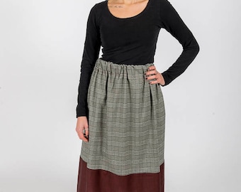 Skirt MoD. Sage/Prince of Wales/Balzan Bordeaux