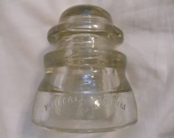 Whitall Tatum No 1 Clear Glass Insulator
