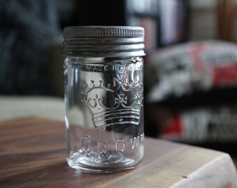 Set of 4 Crown Canning Mason Jar with Clear Glass and Zinc Lid (Made in Canada)