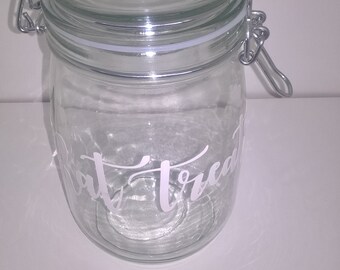 Rat Treats Glass Jar Container Storage