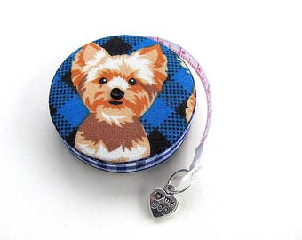 Measuring Tape Yorkie Yorkshire Terrier Dogs Retractable Pocket Tape Measure