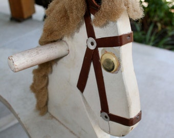 Handmade Wooden Rocking Horse//Nursery Decor//Photo or Store Prop//Vintage Rocking Horse