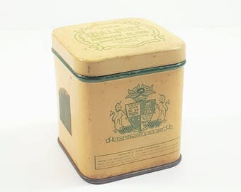 Vintage Tobacco Tin. The Walnut Aromatic Blend, John Middleton. Small, Square Tin. Man Cave Decorations. Tobacciana.