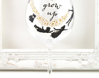 Never Grow Up Crystal Goblet