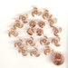 20 Vintage Bead Caps Or Flower Centers Copper Coated Steel 3 Leaf Caps Slightly Dapped ADORABLE 14mm Pliable to 10mm No.55D