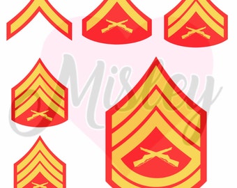 US Marine Corps Emblems/Rank Insignias Bundle SVG|PNG|STUDIO3 Cut Files for Silhouette Cameo/Portrait & Cricut Explore/Maker Craft Cutters