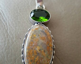 Jasper and Peridot Pendant!