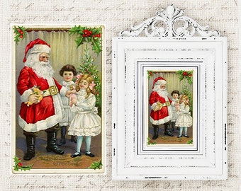 Digital Christmas Postcards - Antique Vintage Christmas Postcard - Victorian Christmas Card - Christmas Cards - INSTANT DOWNLOAD