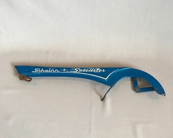 Vintage Schwinn Chain Guard, Blue Schwinn Speedster, Vintage Bike Parts, Bike Restoration, Cycling Decor, Bicycle Gift, Replacement Parts