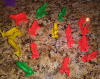 Vintage plastic farm animals