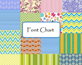 Font Chart ~ DO NOT add to cart