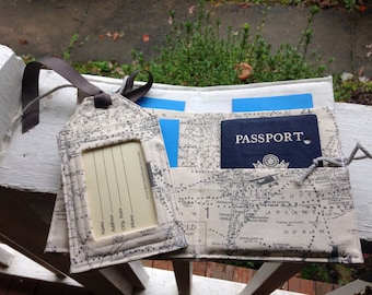Passport cover/ luggage tag/Map/natural/family passport holder