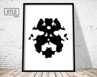 Rorschach Print, Ink Blot Art, Abstract Poster, Rorschach Test, Office Decor, Home Wall Art, Office Art print, Modern Print, Ink Blot Print