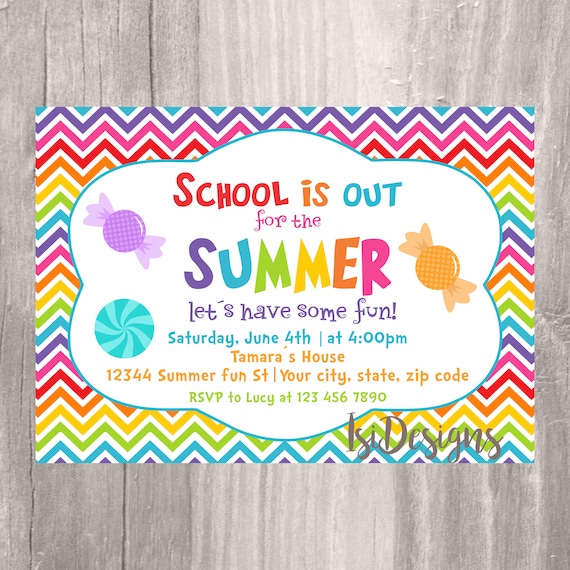 End of the Year Party Invitation Summer Party School's