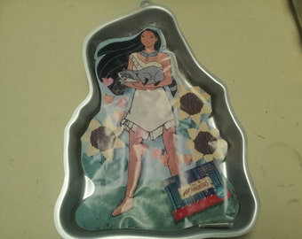 pocahontas cake pan,retired cake pan,wilton cake pans,character cake pans, cake decorating,cake supplies