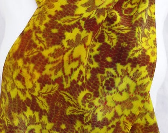 silk scarf Chartreuse Raisin Sparkle crepe unique painted long dramatic paisley wearable art morgansilk scarves