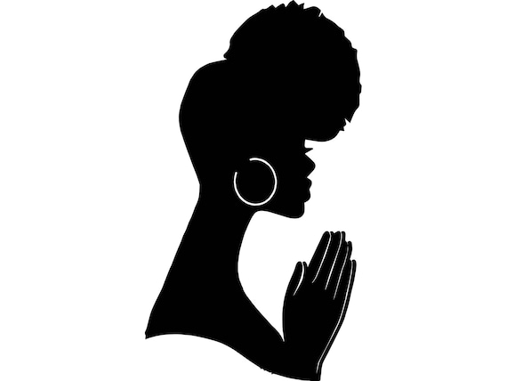 Black Women Praying Nubian Princess Queen Afro Hair Beautiful